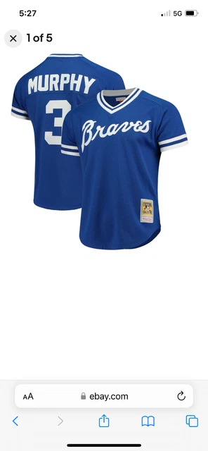Men's Mitchell & Ness Dale Murphy Royal Atlanta Braves Cooperstown Mesh Batting Men's Mitchell & Ness Dale Murphy Royal Atlanta Braves Cooperstown Mesh Batting
