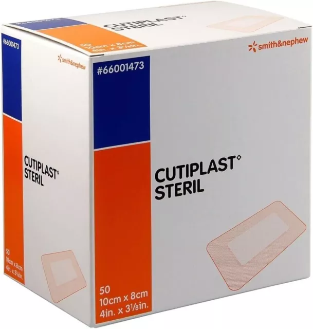 Cutiplast Sterile Conformable Fabric Wound Dressing, 10cmX8cm Waterproof