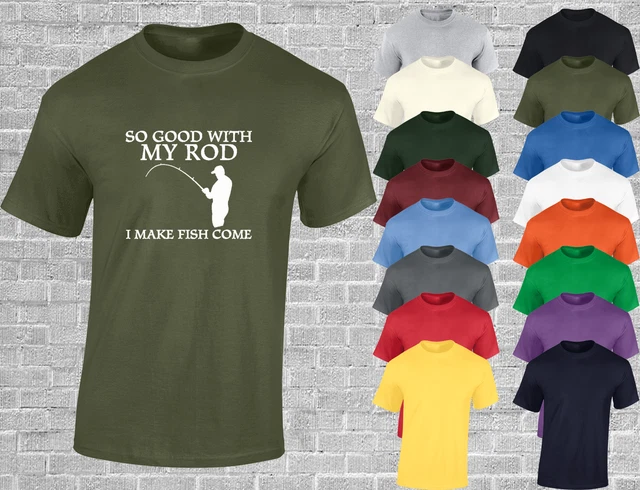 So Good With My Rod Mens T Shirt Funny Fishing Top Carp Fisherman Gift For Dad
