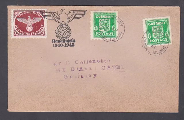 Guernsey 1941 FDC German Occupation Channel Islands Field Post cover 1/2d