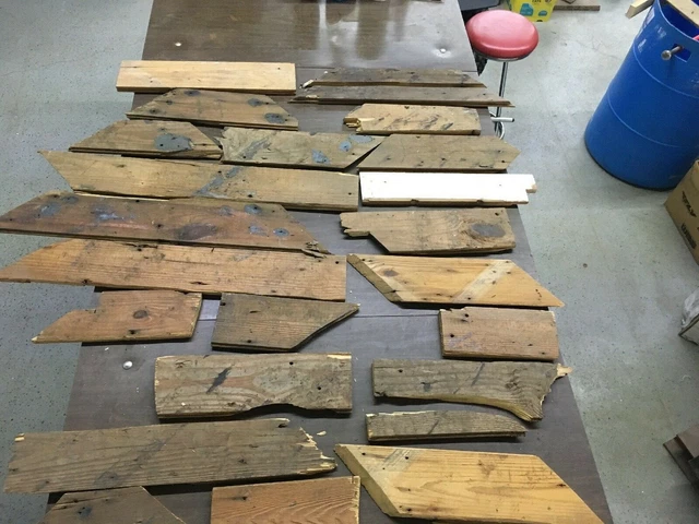 tongue & groove pine Weathered Barn Reclaimed Wood Board Planks table craft sign