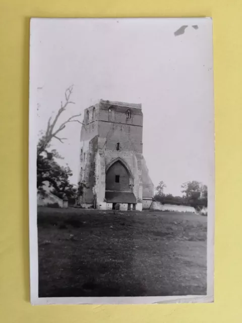 cpa Rare Carte Photo 59 - WATTEN (Nord) Tour de l'ancienne Abbaye