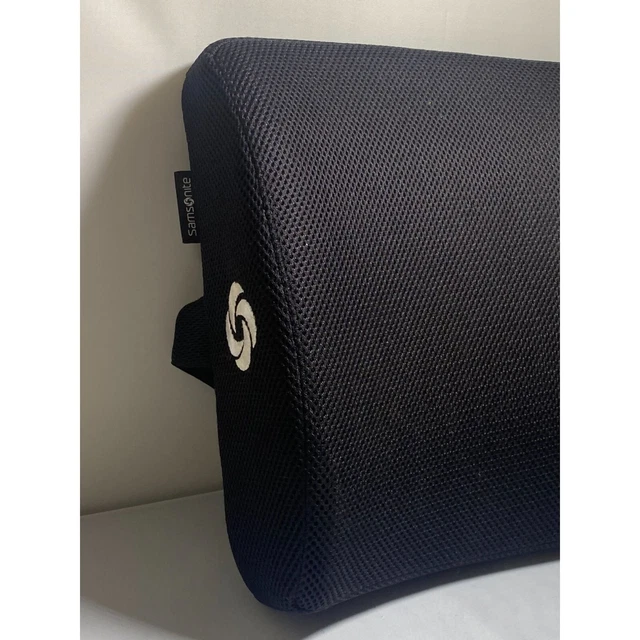 Lumbar support pillow by Samsonite  memory foam black adjustable elastic strap