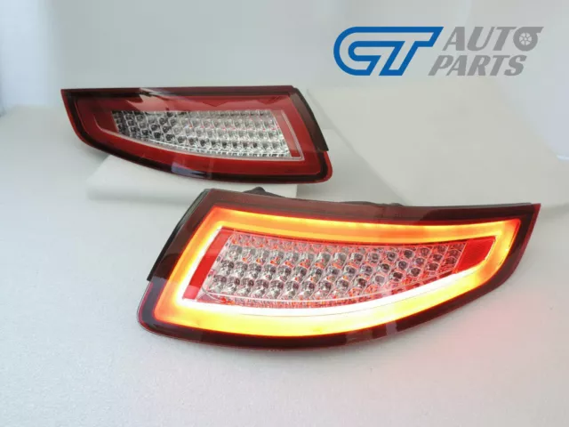 Luces traseras LED rojas transparentes para luces traseras Porsche 911 Carrera 997 GT2 GT3 05-08 3