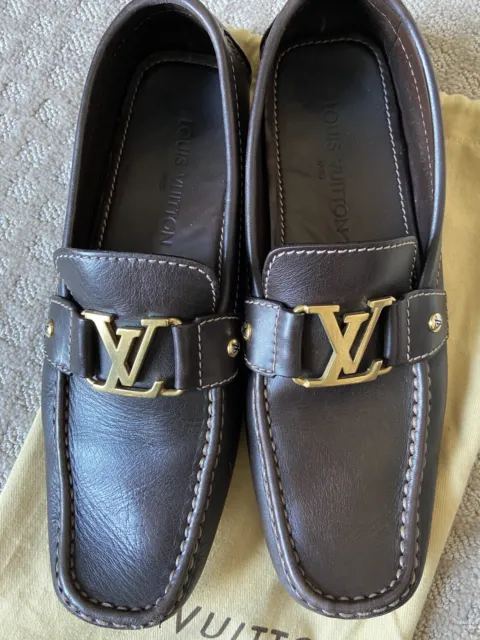 LOUIS VUITTON Dark Brown Monte Carlo Moccasins Driving Shoes