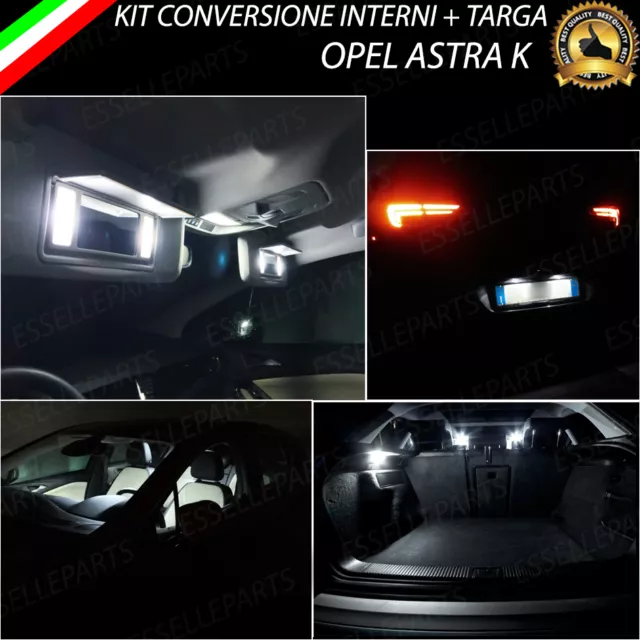 Kit Full Led Interni Opel Astra K Conversione Interna + Targa A Led 6000K