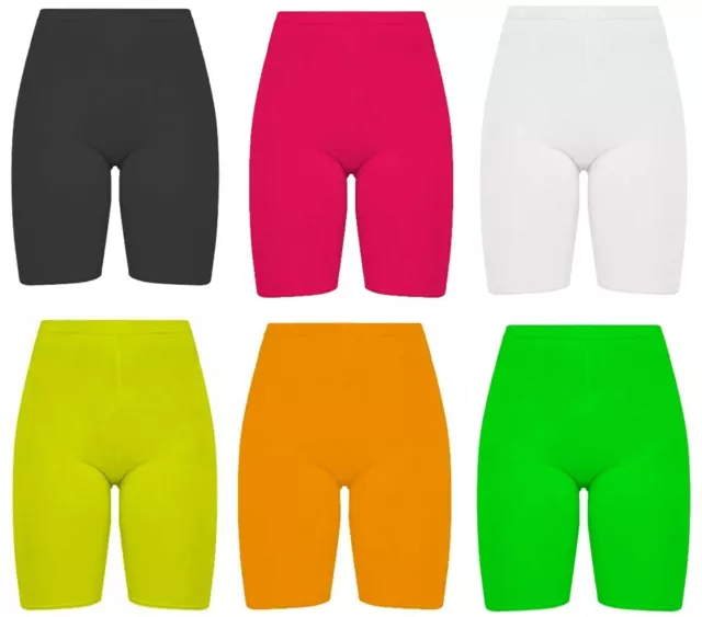 Girls Cycling Shorts Childrens Kids Boys Plain Sport Gymnastics Dance School P.e