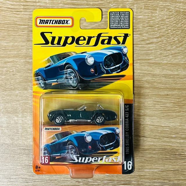 1965 Shelby Cobra 427 S/C MB587 Matchbox Superfast 16 Dark Green 2005 with Box