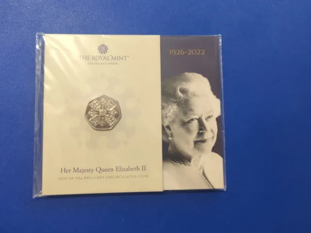 2022 HER MAJESTY QUEEN ELIZABETH II 50p BRILLIANT UNCIRCULATED COIN ROYAL MINT