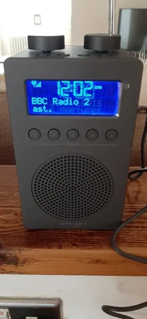 John Lewis Anyday Solo Portable Dab+/Fm Digital Radio - Smooth Grey