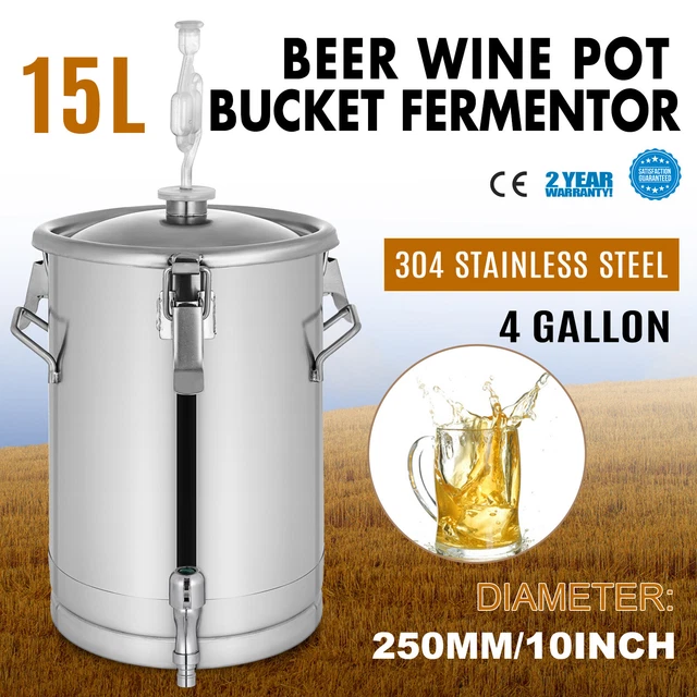 Tonneau De Fermentation DeTec 20 Litres - En PE-HD Alimentaire - Avec Robinet - Résiste à 70°C - Pour Vin, Moût, Bière