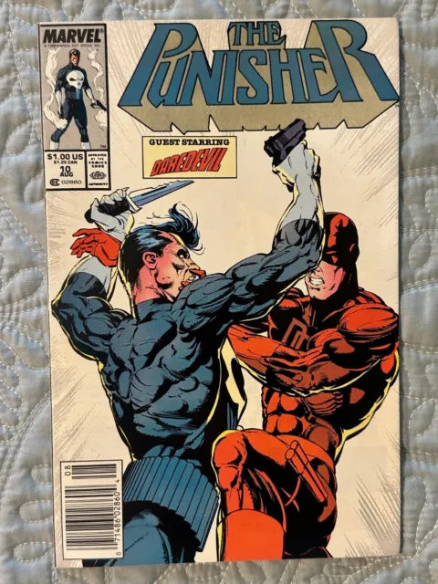 Marvel COMICS  The Punisher 10     Frank Castle  Daredevil   1988 Newstand