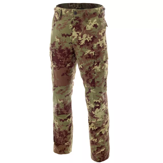 Bdu Ripstop Trousers Mens Combat Cargo Pants Italian Army Vegetato Woodland Camo