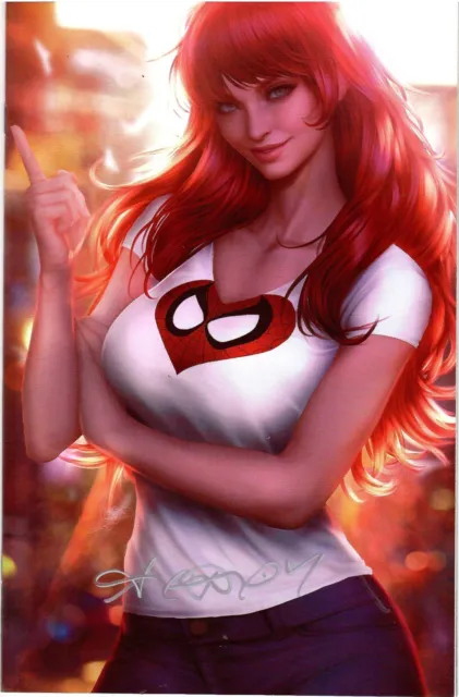 The Amazing Spider-Man #27 Ariel Diaz Mary Jane Virgin Variant Signed W/COA VF
