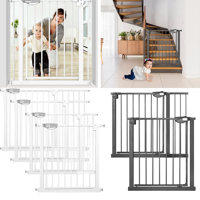 Rejilla de protección de escaleras para niños rejilla de protección de puerta sin perforar rejilla de bloqueo Auto-Close