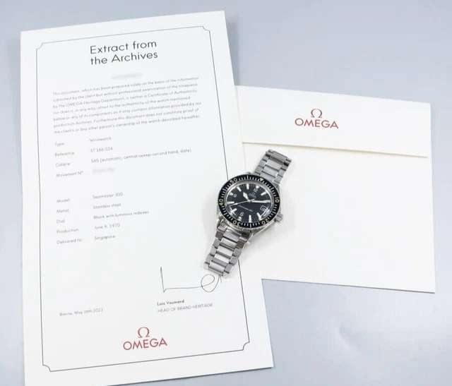 OMEGA Seamaster 300 3rd Modello Ref.166.024 Cal.565 Automatico 48mm 1970 Uomo