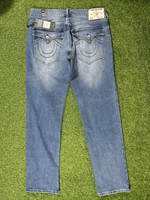 True Religion Jeans Men 32x32 Adult Blue Denim Pants Geno Relaxed Slim Fit NEW