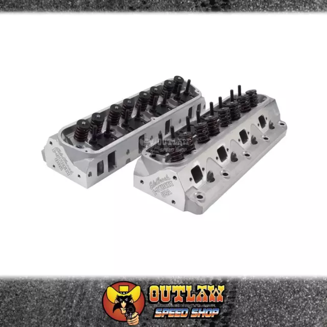 Edelbrock Cylinder Heads Alloy E Street Fits Ford Windsor Complete Pair - Ed5025