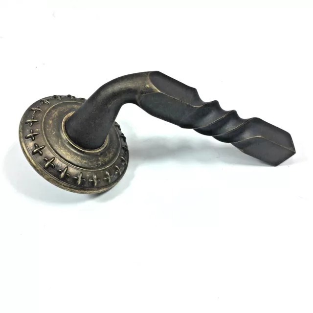 Metal Door Knob Handle Ornate Decorative Twisted Bronze Color Home Design Craft