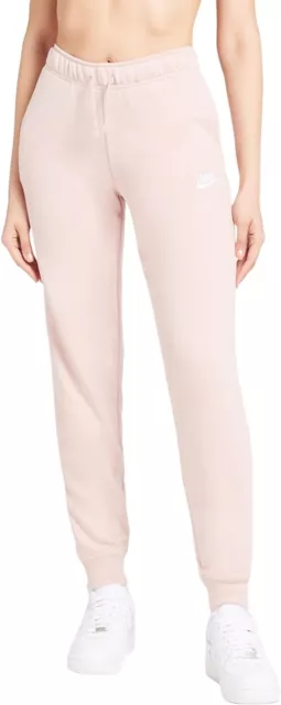 Nike Mid Rise Women's Pink Oxford/White Club Fleece Joggers