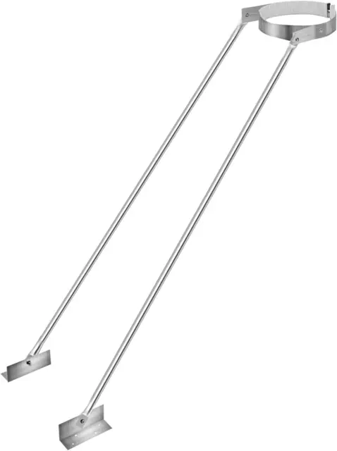 Extended Roof Bracket Supports Chimney Stove Pipe for Duravent Triple Wall 6" I.