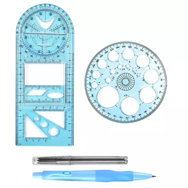 Regla GeoméTrica Multifuncional, Plantilla de Dibujo GeoméTrico, Herramient4440