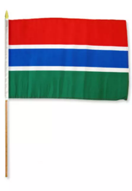 12x18 30.5cmx45.7cm Gambia Adhesivo Bandera Madera Personal