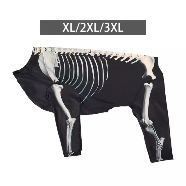 Costume da cane scheletro di Halloween Costume da compagnia per concorsi di