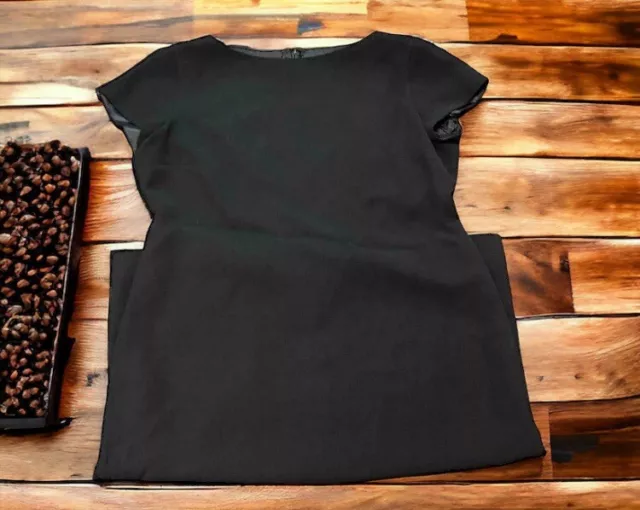 Jones New York Women Black Polyester Short Sleeve Dress Sz 16