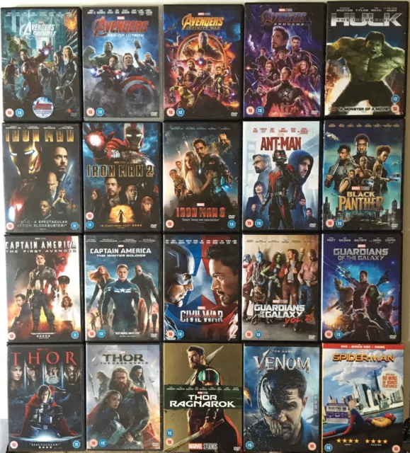 Marvel Cinematic Universe DVD  X 20 Bundle Collection Iron Man/Thor/Avengers etc