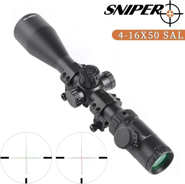 Sniper MK4-16X50mm Hunting Rifle Scope R/G Illuminated Reticle Side Parallax Ad