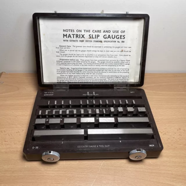 Coventry Gauge & Tool Co Matrix Slip Gauges