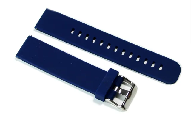 Cinturino per orologio in silicone blu piatto 20mm gomma smartwatch BR40