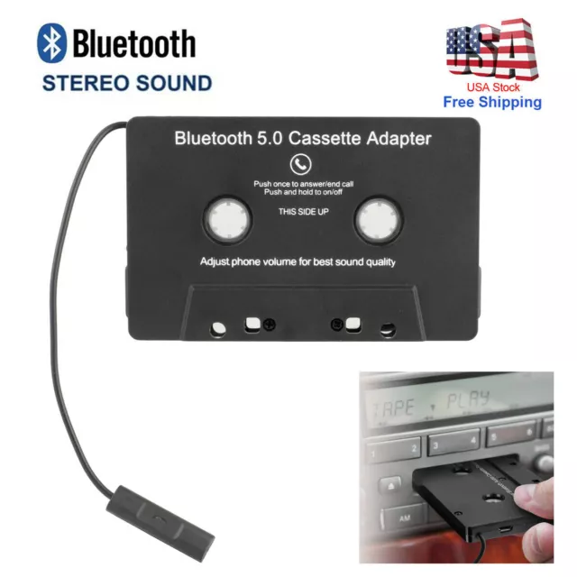 1 Bluetooth In Car Audio Tape Cassette Adapter Converter FOR IPhone Android MP3 2