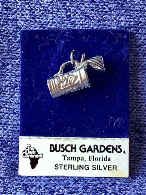 Vintage Sterling Silver Beer Stein Charm NWT From Busch Gardens Tampa