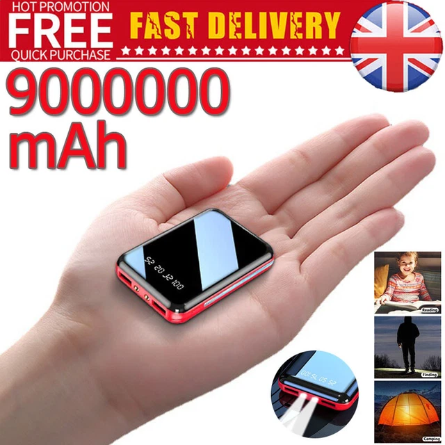 Power Bank 9000000mAh Battery Pack Portable 2 USB Charger External Fast Charging