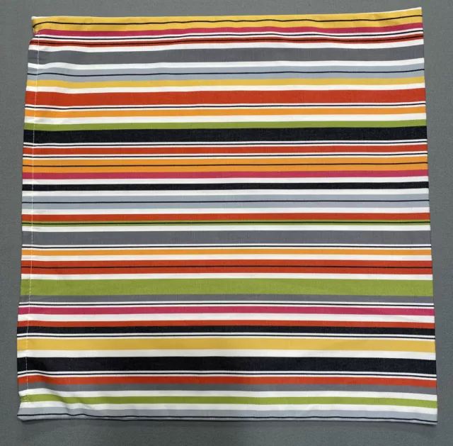 IKEA Akervallmo Accent Throw Pillow Cover Multi-Color Striped 19”X19" Polyester
