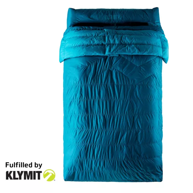 KLYMIT Double 30 Degree Synthetic Sleeping Bag Blue - Certified Refurbished