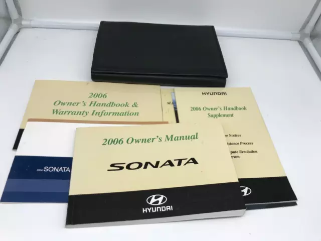 2006 Hyundai Sonata Owners Manual Set With Case OEM OM01854