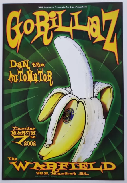 Gorillaz Concert Poster 2002 BGP-277 Warfield