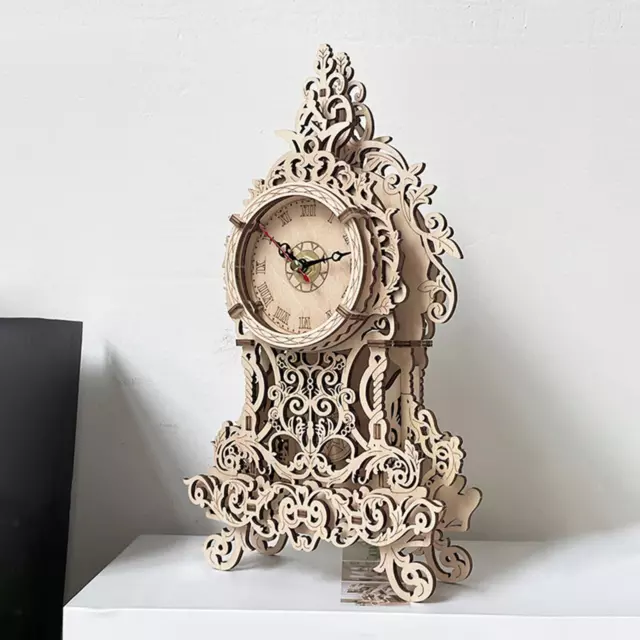 Horloge 3D Puzzles en Bois Horloge Mécanique pour  Adultes Chambre Décor