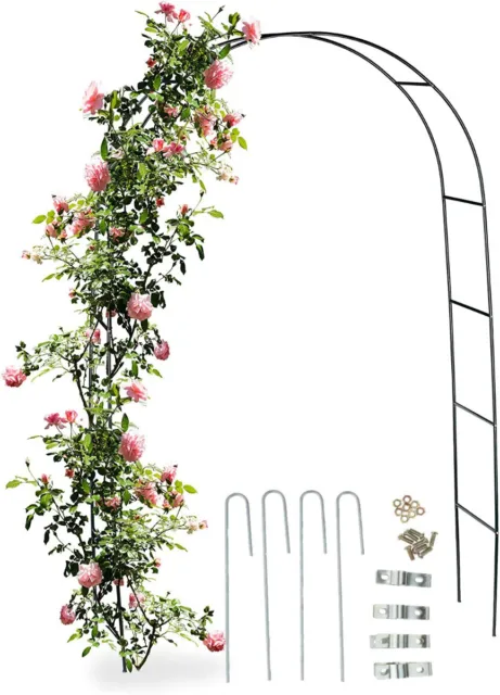 Gartenpergola Torbogen, Rankhilfe Kletterpflanzen Rosen, Rosenbogen Metall, witt