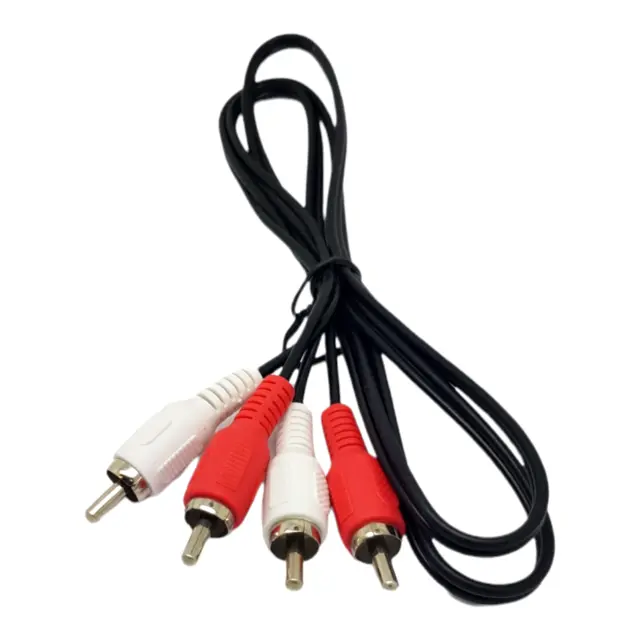 TWIN 2 RCA Phono Red White Male Plug Audio Lead Cable 1m 1.5m 2m 3m 5m 10m 3