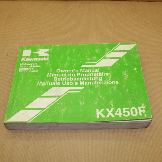 Manuel Technique D'entretien Du Proprietaire Kawasaki Kx 450 F 2006