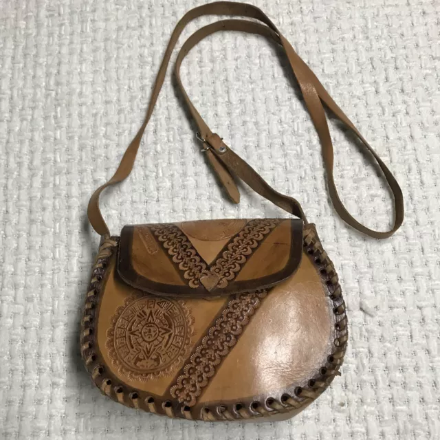 Handbag Leather Brown OKPTA1519426 OK.0973628 Women w Chain Strap EUC