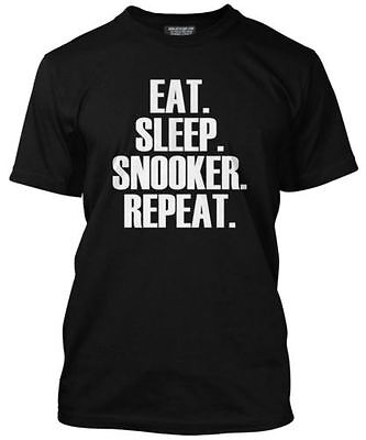 Eat Sleep Snooker Repeat T-shirt - Player In Tutti I Colori Maglietta da uomo