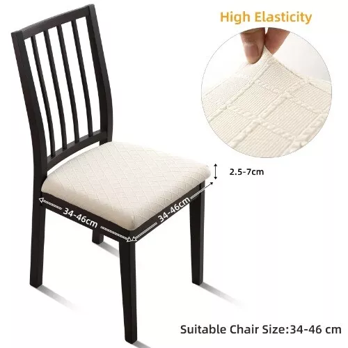Waterproof Stretch Jacquard Washable ChairSeat Cushion Removable Protector Cover 2