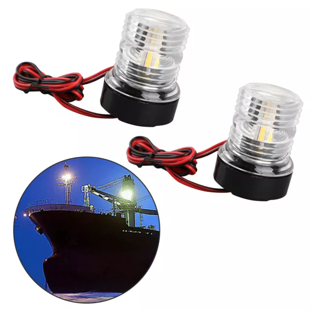 2x 360° Marine Boat Waterproof Navigation Stern LED Side Bow Teardrop Lights E1