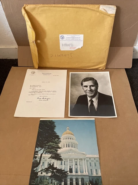 1984Governor George Deukmejian Personal Letter Signed inscribed to resident