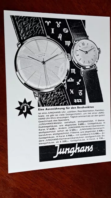Junghans   Meister  *  Vintage  Watch  Advert  *  Rare  Uhren   Werbung  Reklame